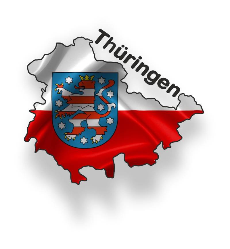 Perfect Sticker 15cm! Hochwertiger Auto-Aufkleber Sticker Wohnmobil Wohnwagen Abenteuer Urlaub Wandern WOMO WOWA Camping I089 Bundesland Thüringen Schrift Text Decal von Homry