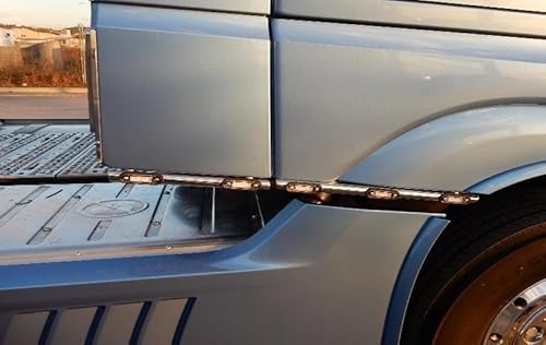 Edelstahl Spoiler Rohr passend für Actros MP4 – MP5 (ohne LED) von Peritus Inox