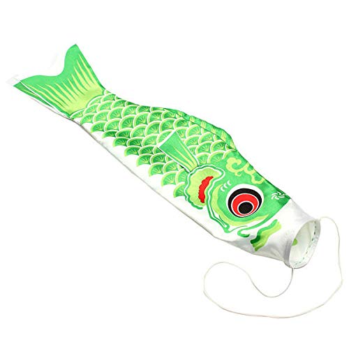 PeroFors 70Cm Koi Nobori Karpfen Fahne Wind Sock Koinobori Fisch Fahne Hängen Dekor-Grün von PeroFors