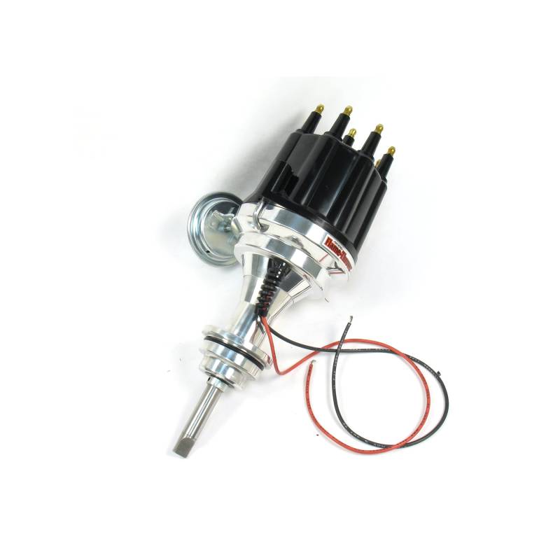 Pertronix D7142710 Flame-Thrower Vacuum Advance Black Male Cap Billet Electronic Distributor with Ignitor III Technology for Chrysler/Dodge/Plymouth 383-400 von Pertronix