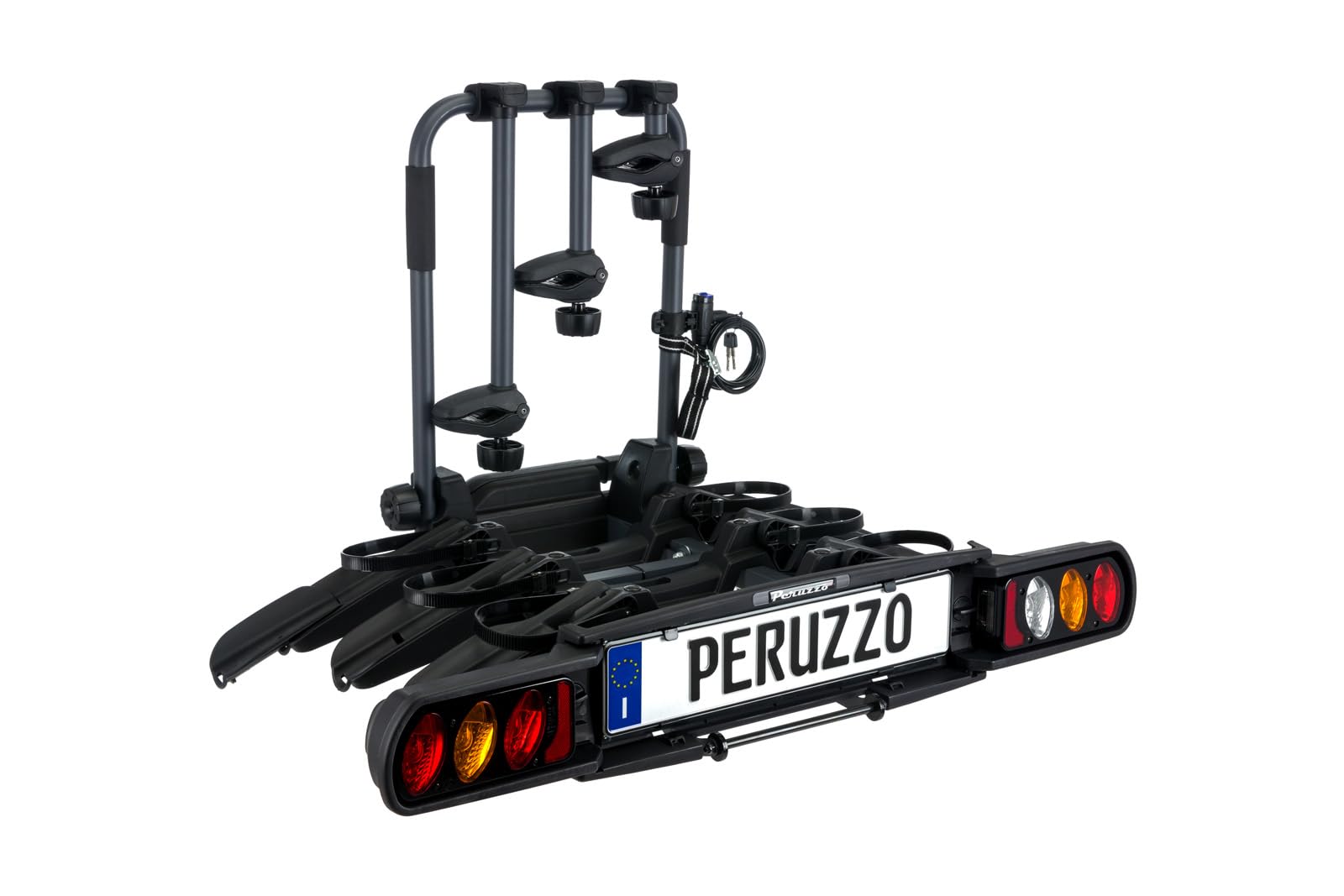 Peruzzo 708/3 Pure Instinct 3 Fahrradträger Anhängerkupplung 3 Fahrrad, schwarz, 100 x 80 x 70 cm von Peruzzo