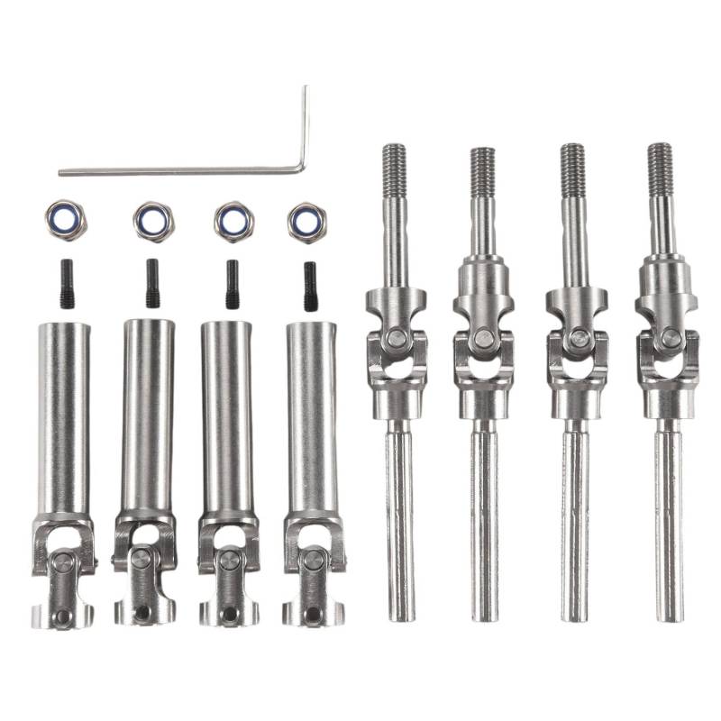 Pesfehhy 4 StüCke Metall Edelstahl Antriebswelle CVD für 1/10 Slash Stampede VXL 4WD RC Auto Upgrade Teile von Pesfehhy
