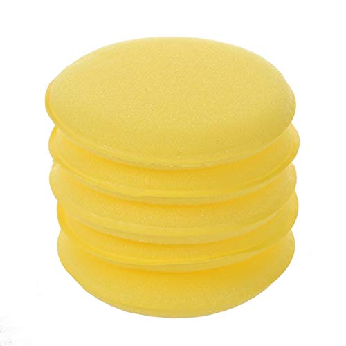 Pesfehhy 5 x Polierpads für Autowachs, Gelb, große Pads aus weichem Schaumstoff, 5 Zoll von Pesfehhy