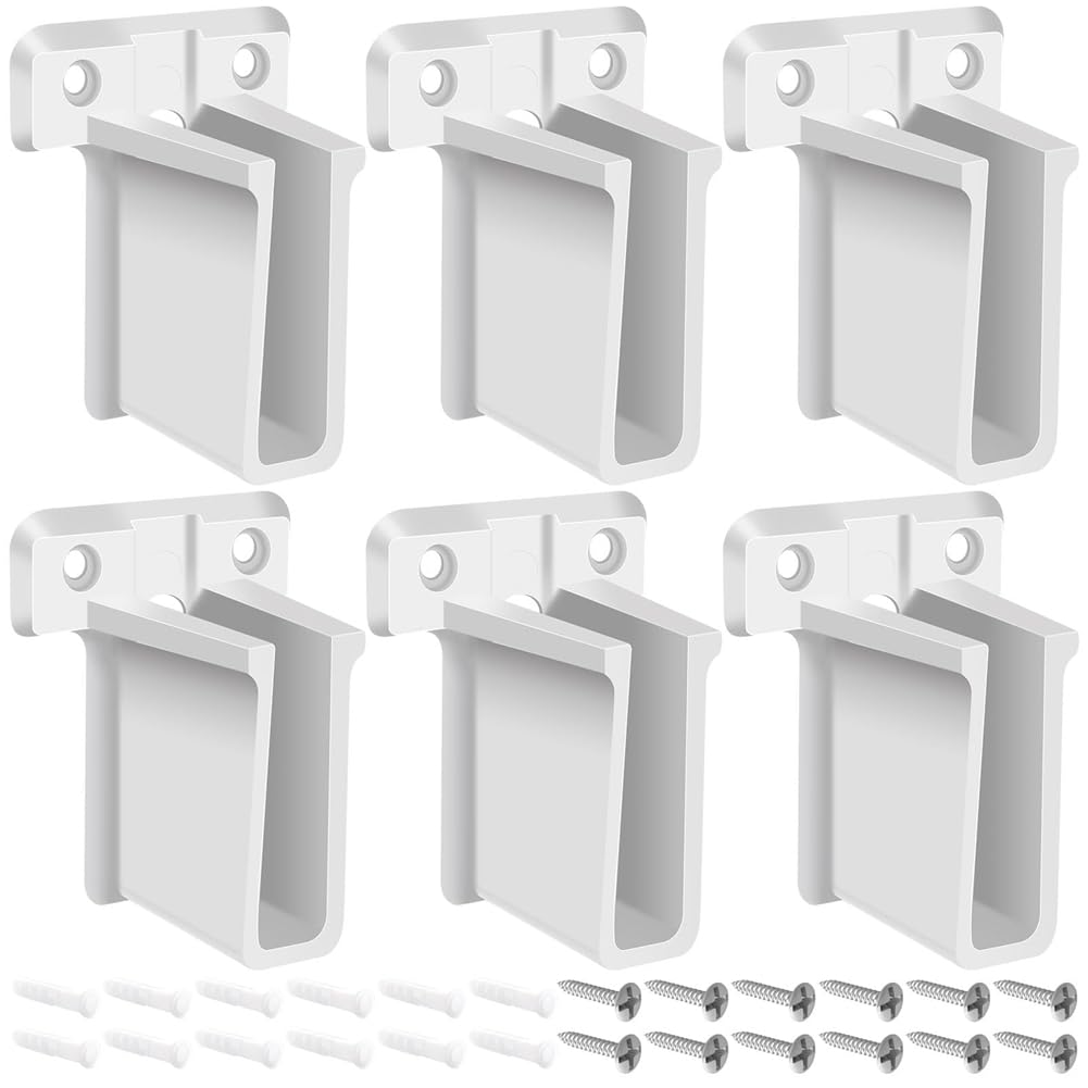 Pesfehhy 6er-Pack Drahtregal-Endhalterungen, Schrankregalhalterungen, Kunststoff-Wandhalterung, Regalhalterungen mit Schrauben für Regale, Schrank Pesfehhy 6er-Pack Drahtregal-Endhalterungen, Schrankregalhalterungen, Kunststoff-Wandhalterung, Regalhalterungen mit Schrauben für Regale, Schrank von Pesfehhy