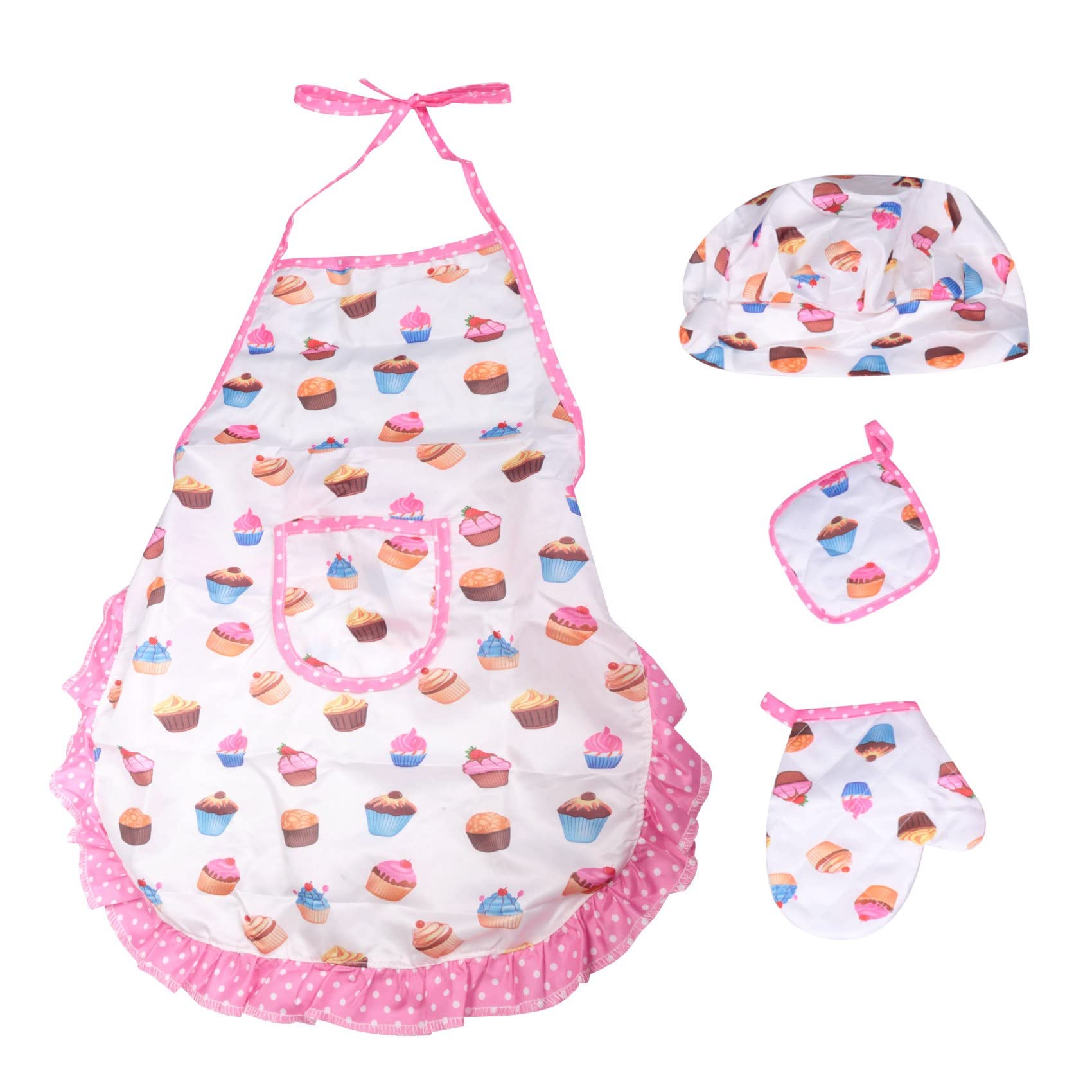 Pesfehhy Das 4 Teilige - und Back Set für Kinder EnthäLt eine SchüRze für Kleine MäDchen, eine MüTze und ein Dress Up für Kleinkinder Pesfehhy Das 4 Teilige - und Back Set für Kinder EnthäLt eine SchüRze für Kleine MäDchen, eine MüTze und ein Dress Up für Kleinkinder von Pesfehhy