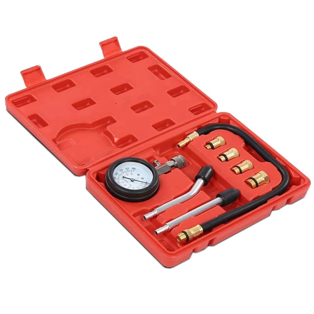 Pesfehhy Kompressionsprüfer-Set für Benzinmotoren, Zylinder, 8-teilig, Messgerät für Automotive Pesfehhy Kompressionsprüfer-Set für Benzinmotoren, Zylinder, 8-teilig, Messgerät für Automotive von Pesfehhy