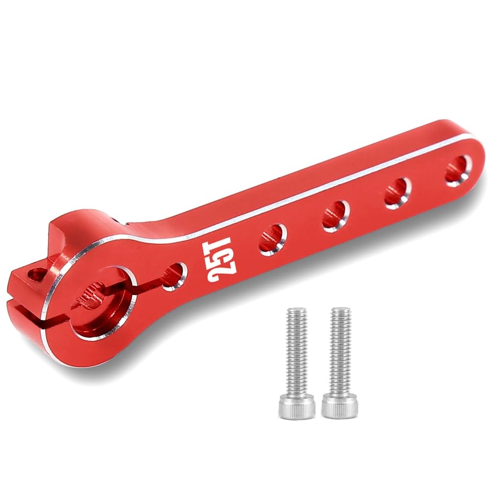 Pesfehhy Metall 25t Lenkarm Servohorn für 1/10 RC Crawler Axial Scx10 TRX4-6 Teile Rot Pesfehhy Metall 25t Lenkarm Servohorn für 1/10 RC Crawler Axial Scx10 TRX4-6 Teile Rot von Pesfehhy