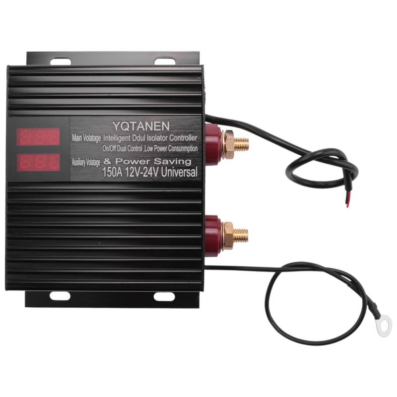 Pesfehhy Universal-Spannungsrelais, 12 V/24 V, intelligenter Isolator, Doppelbatterie, 150 V, für ATV, UTV, RV, LKW von Pesfehhy