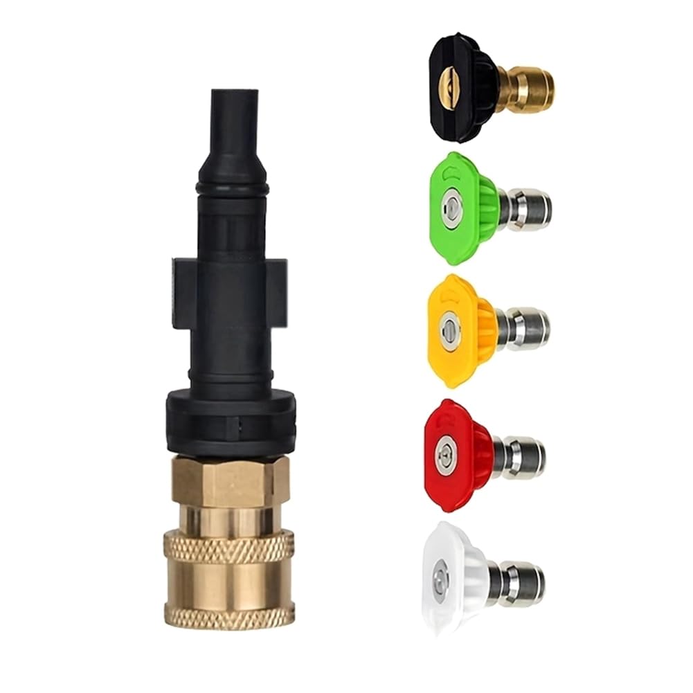 Pesfehhy Verbindungsadapter für Wasserwerkzeug mit 1/4-Zoll-Anschluss und 5 Farbdüsen, geeignet für Sprühdüsen / Sterwins/ Pesfehhy Verbindungsadapter für Wasserwerkzeug mit 1/4-Zoll-Anschluss und 5 Farbdüsen, geeignet für Sprühdüsen / Sterwins/ von Pesfehhy
