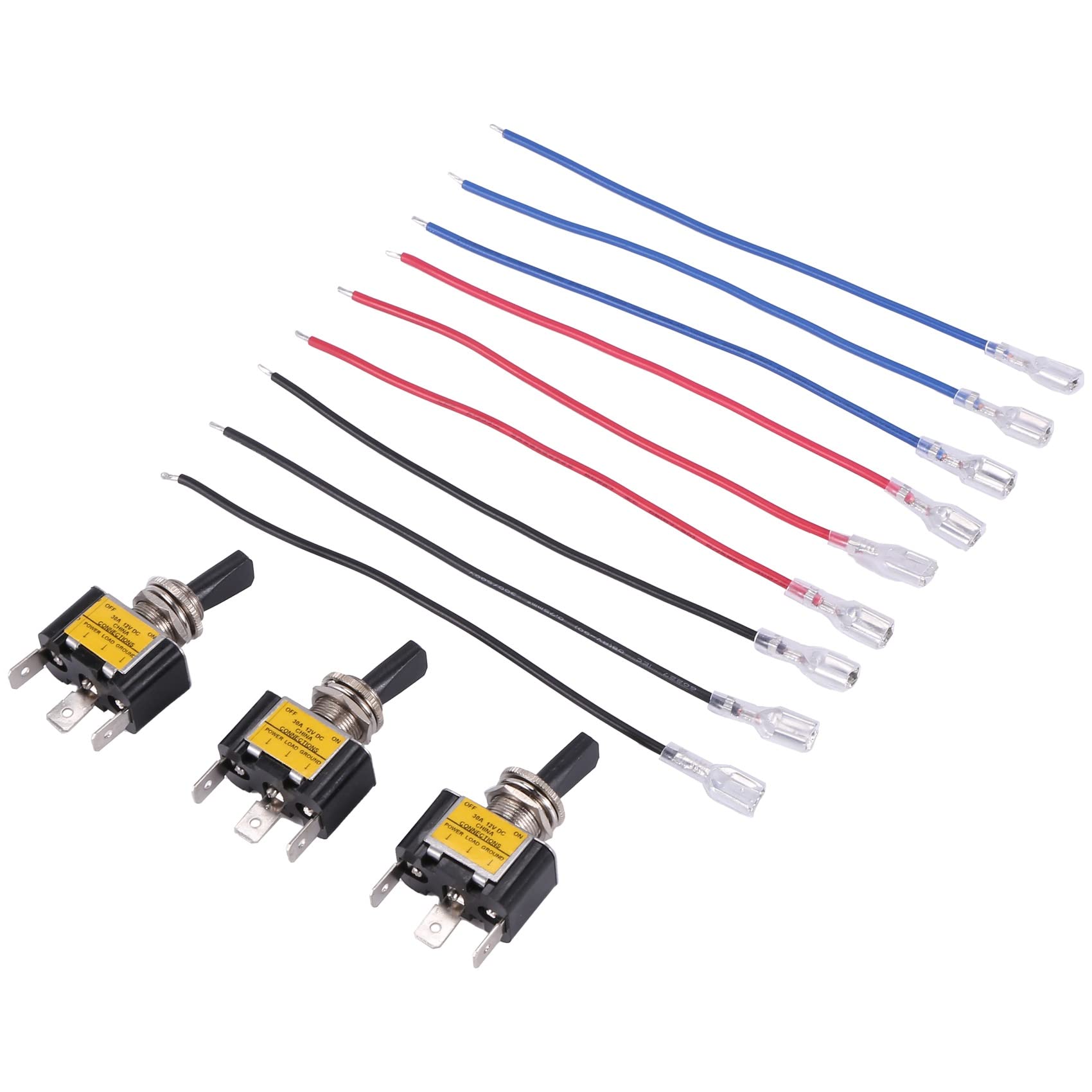 Pesfehhy Wippschalter, beleuchtet, 3 Stück, auf Off 30 A, 12 V DC, SPST, 2 Positionen, 3 Pins, blaues LED-Licht, kabelgebunden, für Auto, Boot, Auto Pesfehhy Wippschalter, beleuchtet, 3 Stück, auf Off 30 A, 12 V DC, SPST, 2 Positionen, 3 Pins, blaues LED-Licht, kabelgebunden, für Auto, Boot, Auto von Pesfehhy