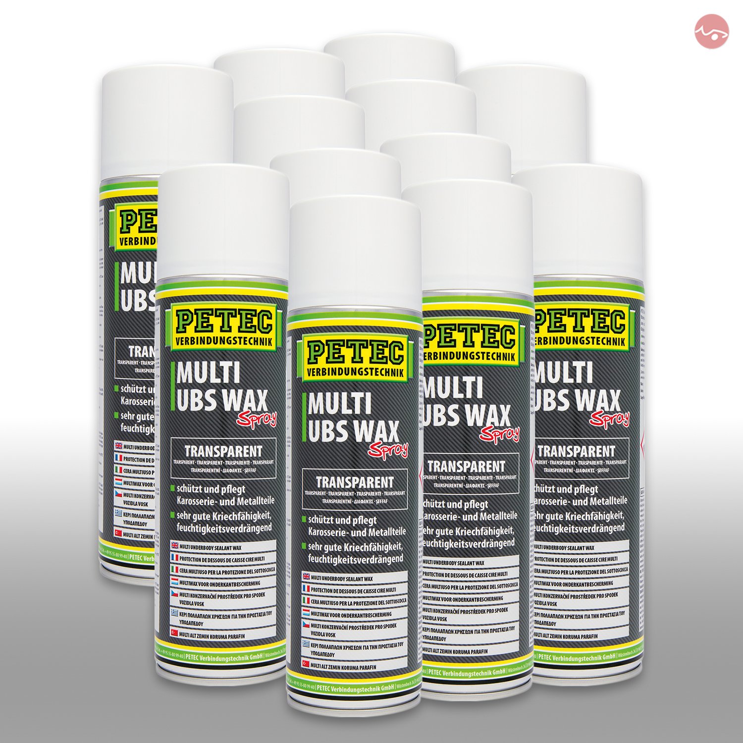 Petec_bundle 12x PETEC Multi UBS -Wax Kautschukbasis Spray Dose TRANSPARENT 500 ML 73450 von Petec_bundle