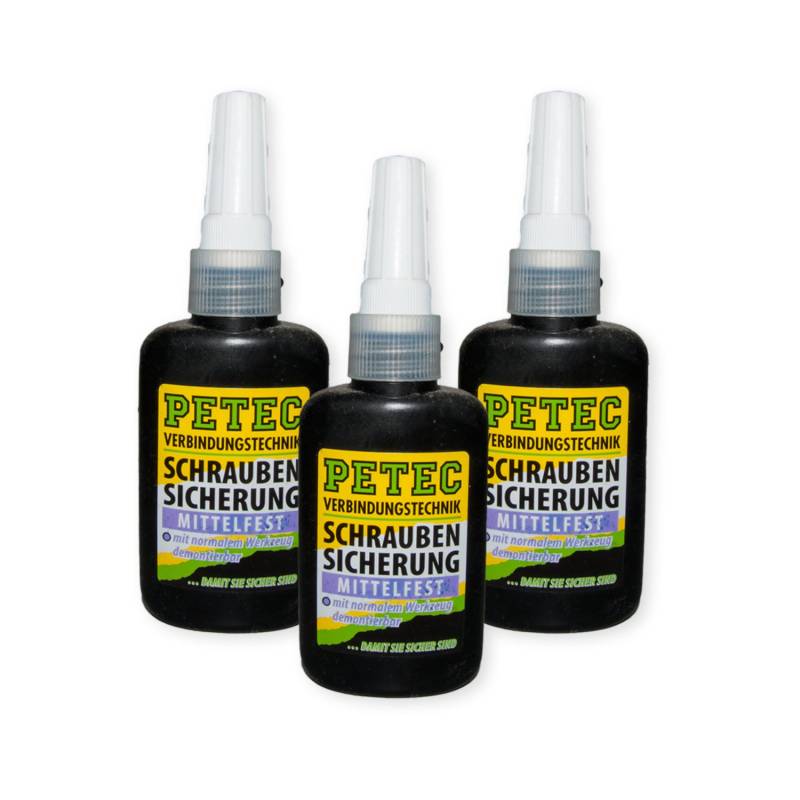 Petec_bundle 3X PETEC SCHRAUBENSICHERUNG MITTELFEST Kleber 50 G 91050 von Petec_bundle