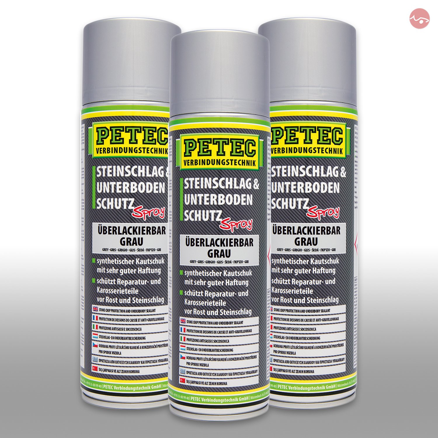 Petec_bundle 3X PETEC STEINSCHLAG und UNTERBODENSCHUTZ KAUTSCHUKBASIS GRAU 500 ML 73350 Petec_bundle 3X PETEC STEINSCHLAG und UNTERBODENSCHUTZ KAUTSCHUKBASIS GRAU 500 ML 73350 von PETEC