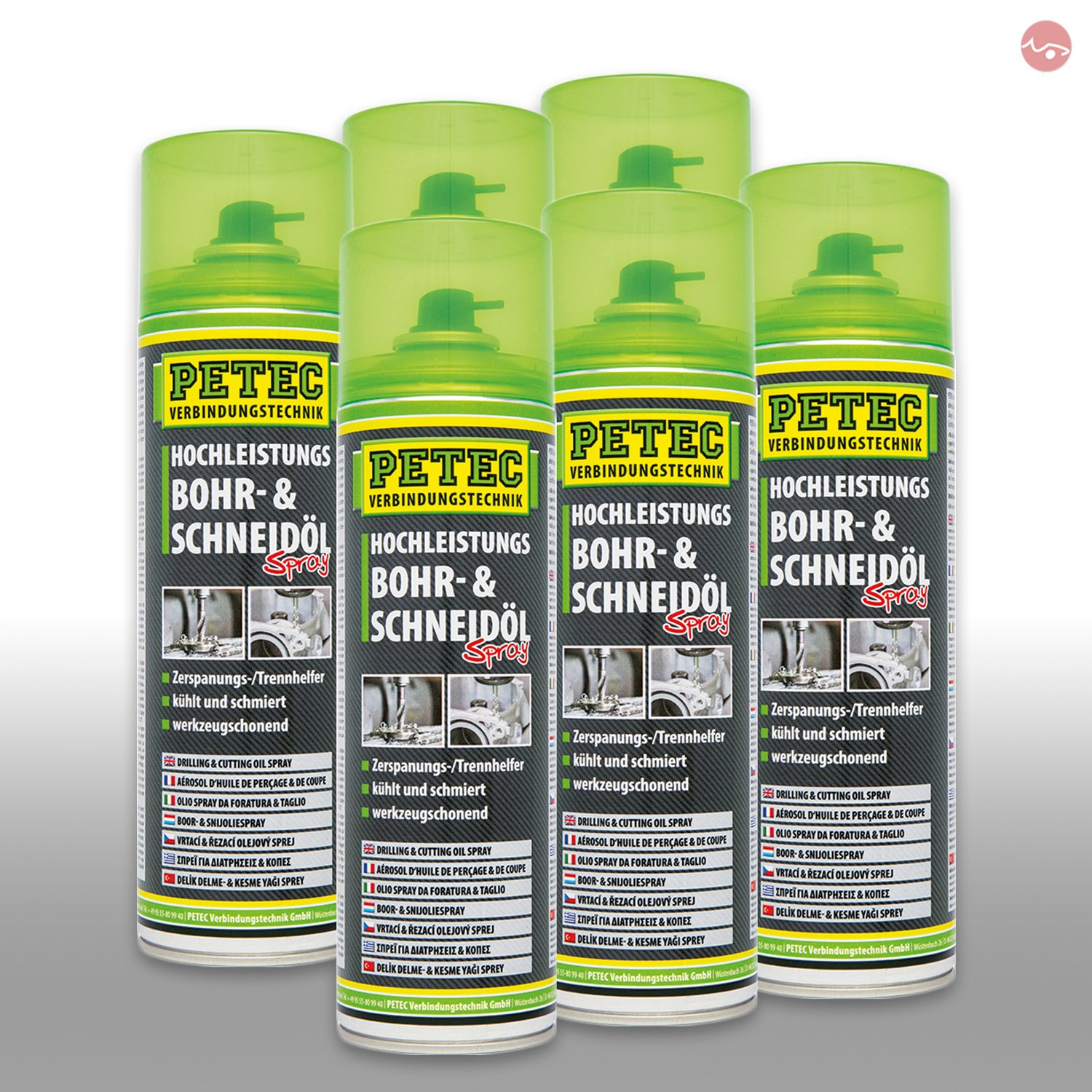 Petec_bundle 6X PETEC BOHR- und SCHNEIDÖL Spray Dose Bohröl Schneidmittel 500 ML 73050 von Petec_bundle