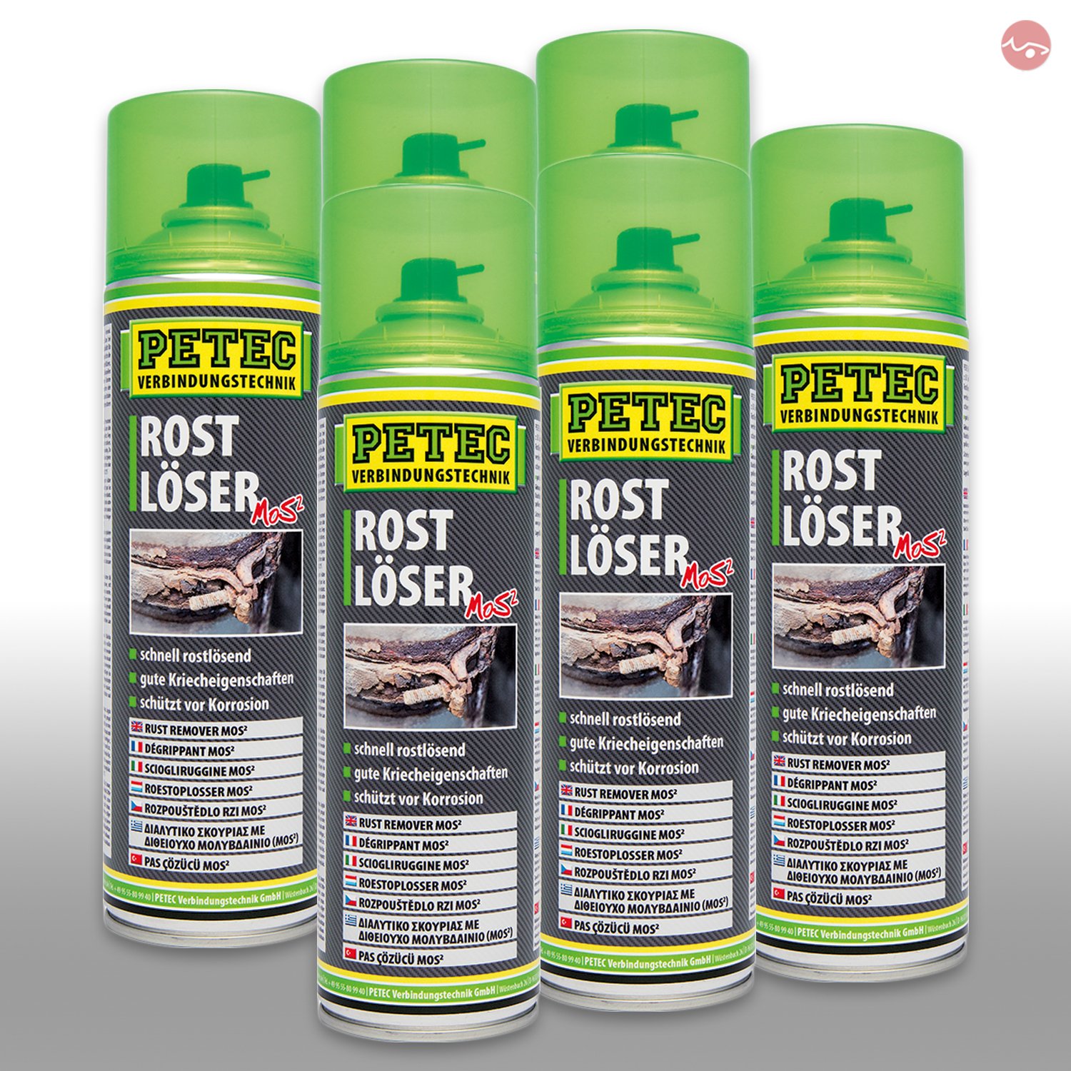 Petec_bundle 6X PETEC ROSTLÖSER MoS² Rostentferner Spraydose 500 ML 70050 Petec_bundle 6X PETEC ROSTLÖSER MoS² Rostentferner Spraydose 500 ML 70050 von PETEC