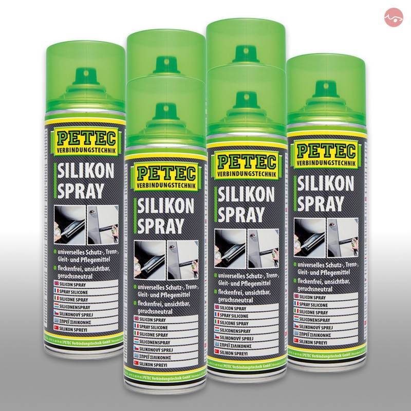 Petec_bundle 6X PETEC SILKIONSPRAY Silicon Spray Trennmittel Kunststoffpflege 500 ML 70850 von Petec_bundle