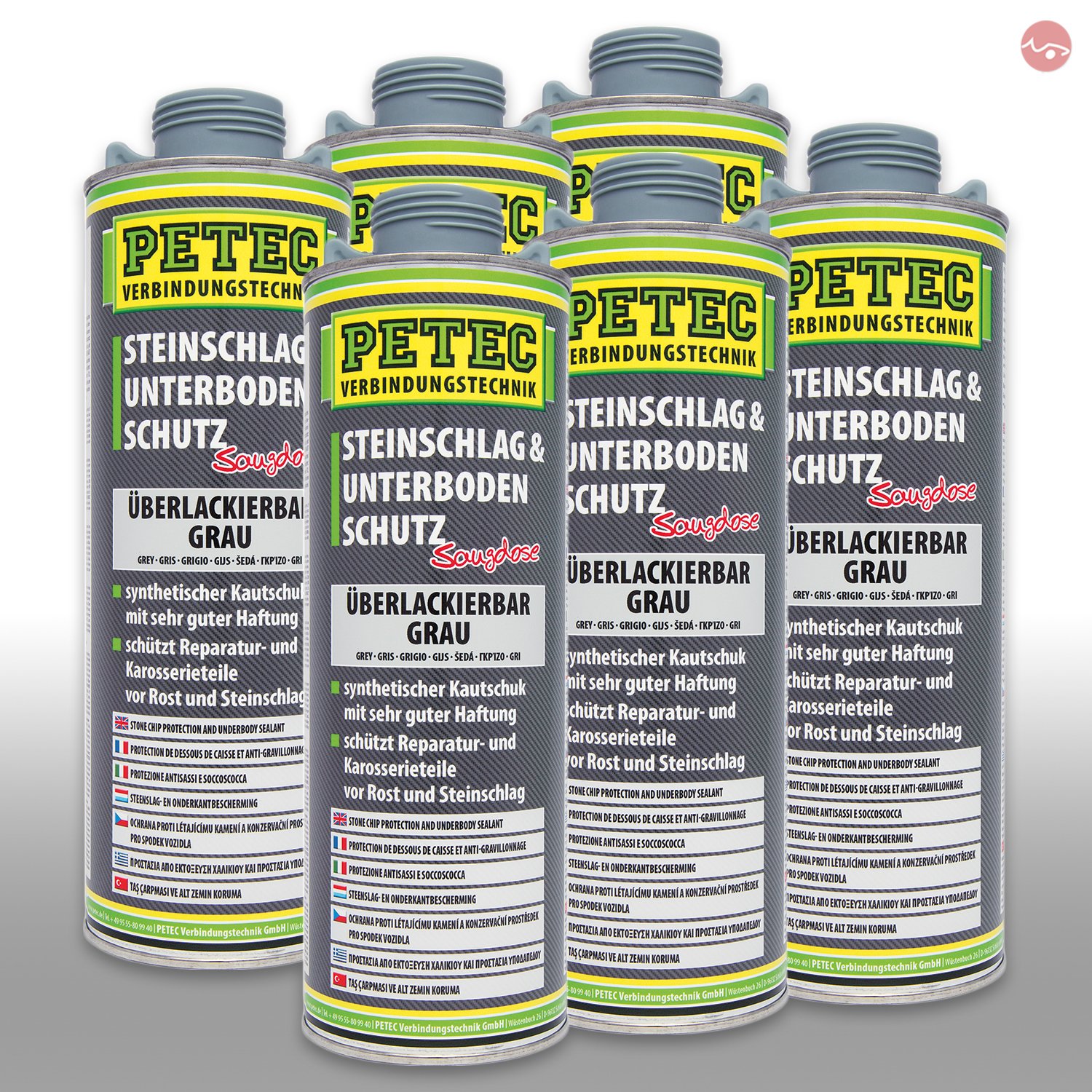 Petec_bundle 6X PETEC STEINSCHLAG und UNTERBODENSCHUTZ KAUTSCHUKBASIS GRAU 1.000 ML 73310 Petec_bundle 6X PETEC STEINSCHLAG und UNTERBODENSCHUTZ KAUTSCHUKBASIS GRAU 1.000 ML 73310 von Petec_bundle