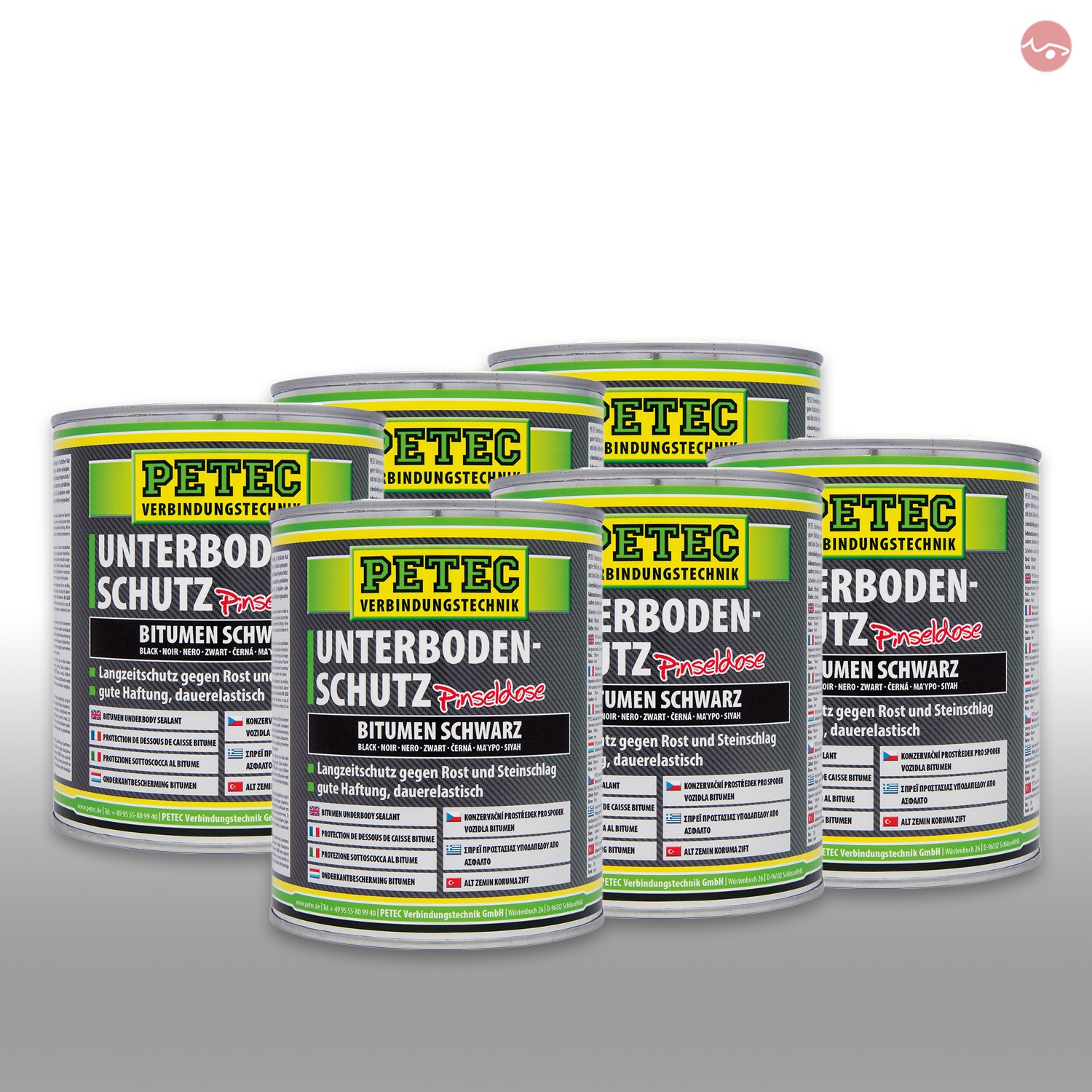 Petec_bundle 6X PETEC UNTERBODENSCHUTZ Bitumen PINSELDOSE streichbar SCHWARZ 1.000 ML 73100 Petec_bundle 6X PETEC UNTERBODENSCHUTZ Bitumen PINSELDOSE streichbar SCHWARZ 1.000 ML 73100 von Petec_bundle