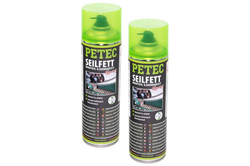 1 Liter PETEC 71650 Seilfett Seilfettspray Drahtseilfett Zahnradfett Fettspray von PETEC