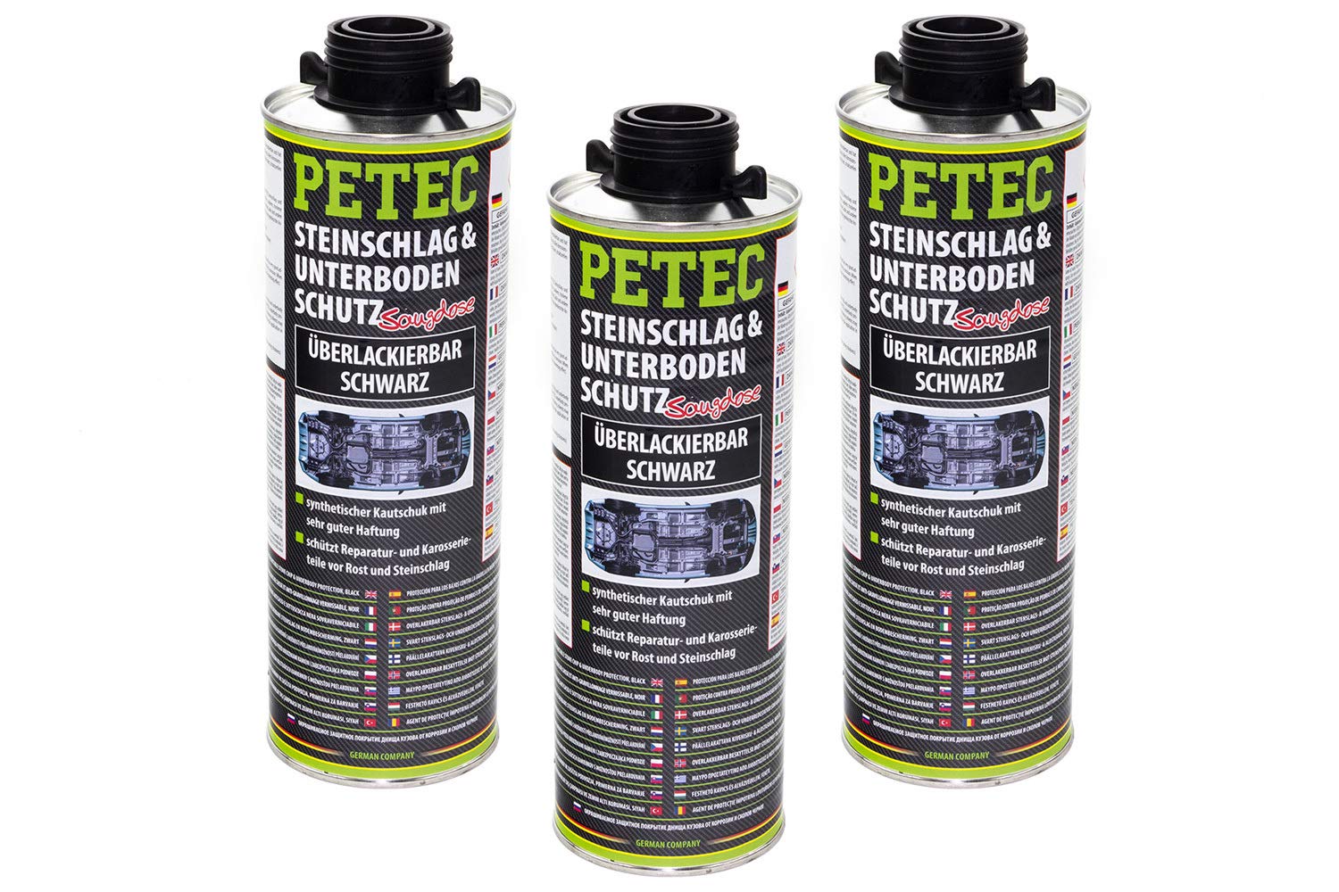 3x PETEC 1L Steinschlag & Unterbodenschutz Saugdose Schwarz überlackierbar 3x PETEC 1L Steinschlag & Unterbodenschutz Saugdose Schwarz überlackierbar von PETEC