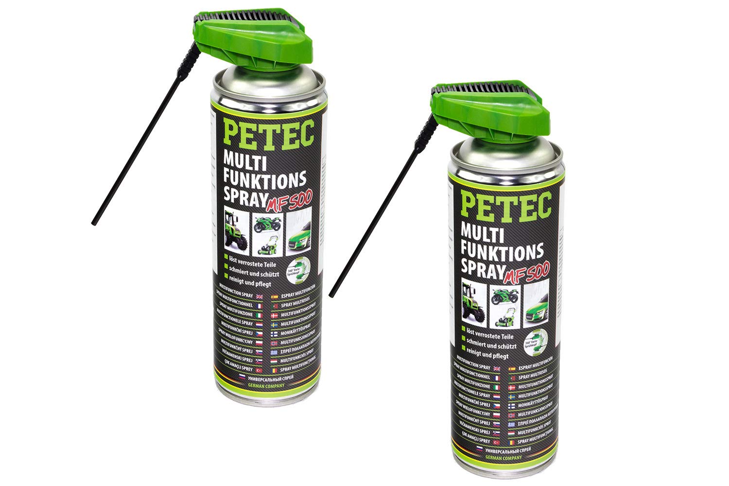 PETEC 71250 Multifunktionsspray Universalspray Multifunktionsöl Pflege 2x 500ml von PETEC