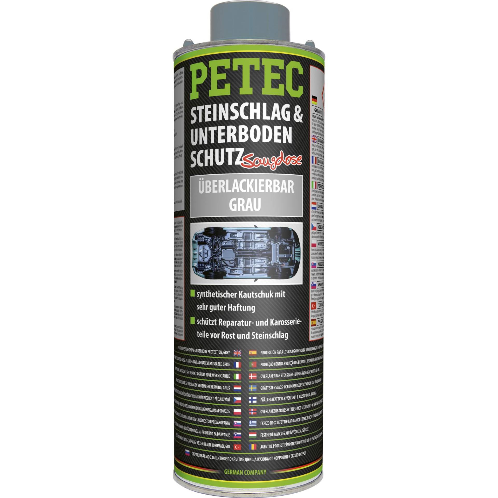 PETEC Unterbodenschutz Steinschlagschutz überlackierbar 1 Liter Saugdose Rostschutz in grau aus Kautschuk für Auto und Wohnwagen Unterboden 73310 PETEC Unterbodenschutz Steinschlagschutz überlackierbar 1 Liter Saugdose Rostschutz in grau aus Kautschuk für Auto und Wohnwagen Unterboden 73310 von PETEC