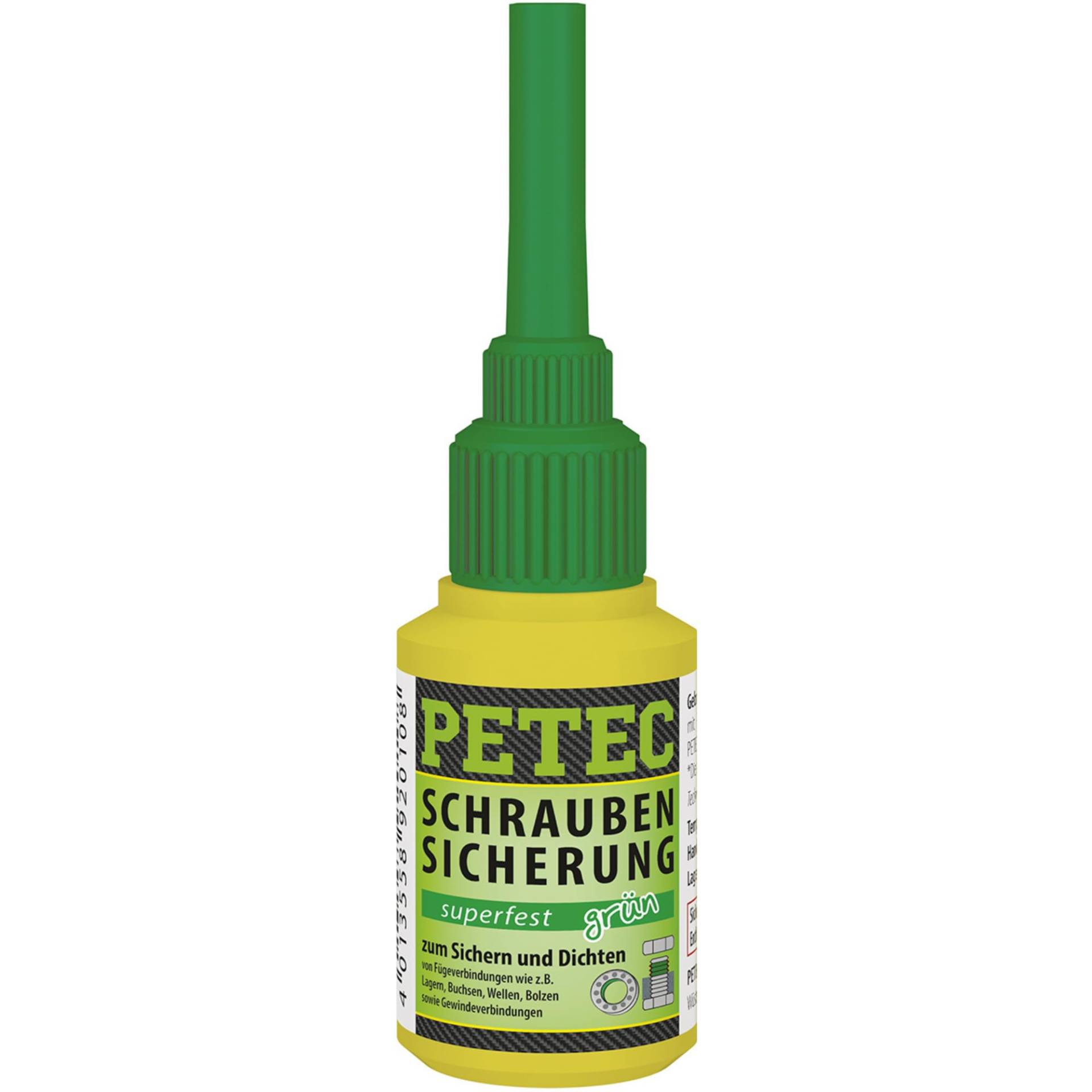 PETEC Schraubensicherung Superfest grün 10g. Schrauben Kleber zum Sichern und Dichten. Starker Klebstoff Schraubenkleber für Muttern, Bolzen und Gewindegrößen bis M20. 93010 von PETEC