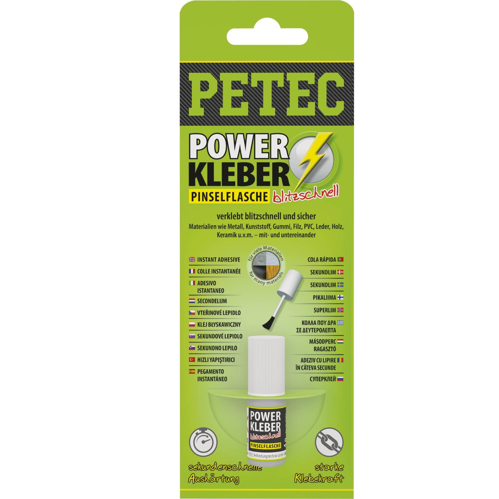 Petec 93404 Power Kleber Pinselflasche, 4 g von PETEC