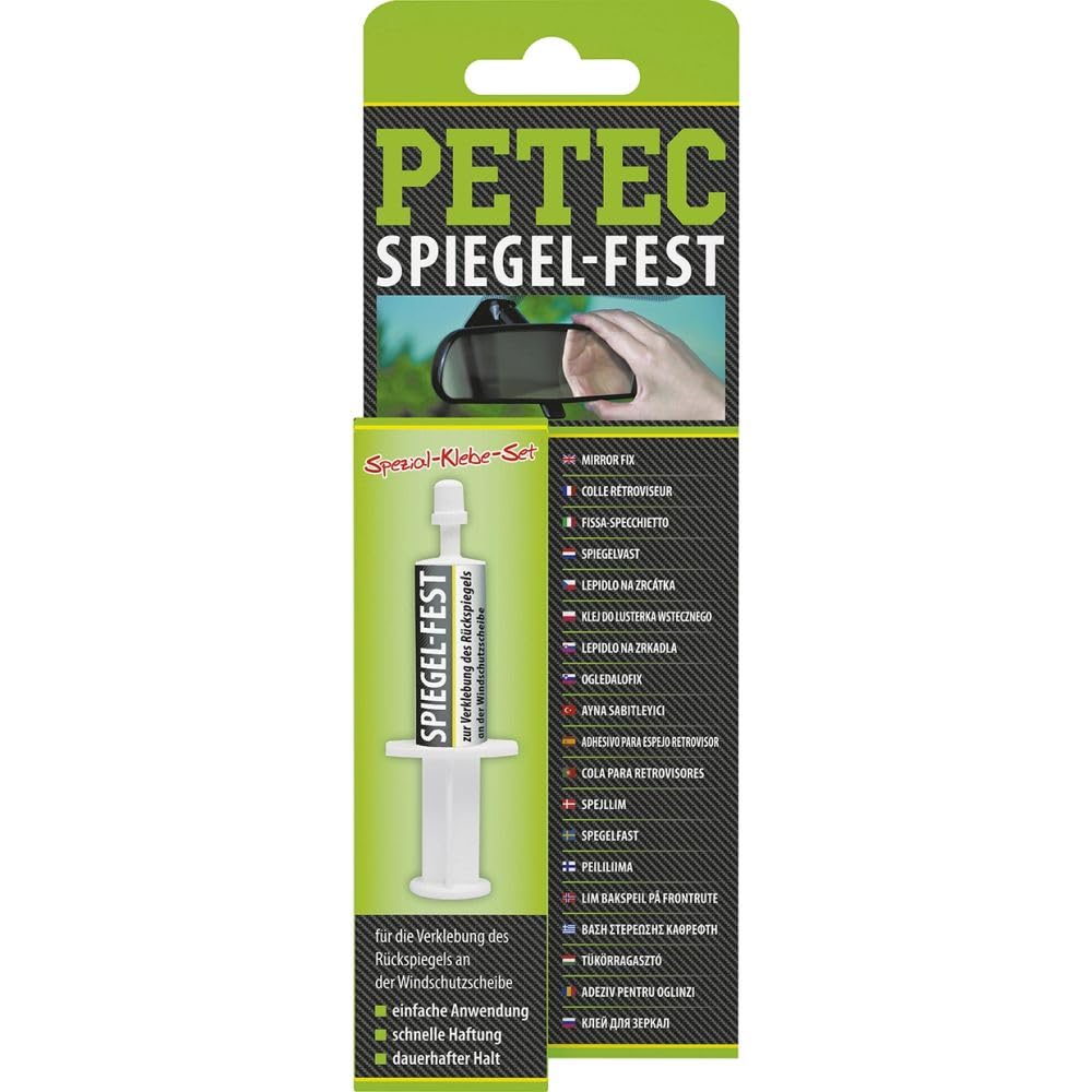 PETEC Spiegel-Fest Klebe-Set, Spiegelkleber, Kleber für Rückspiegel 93800 von PETEC