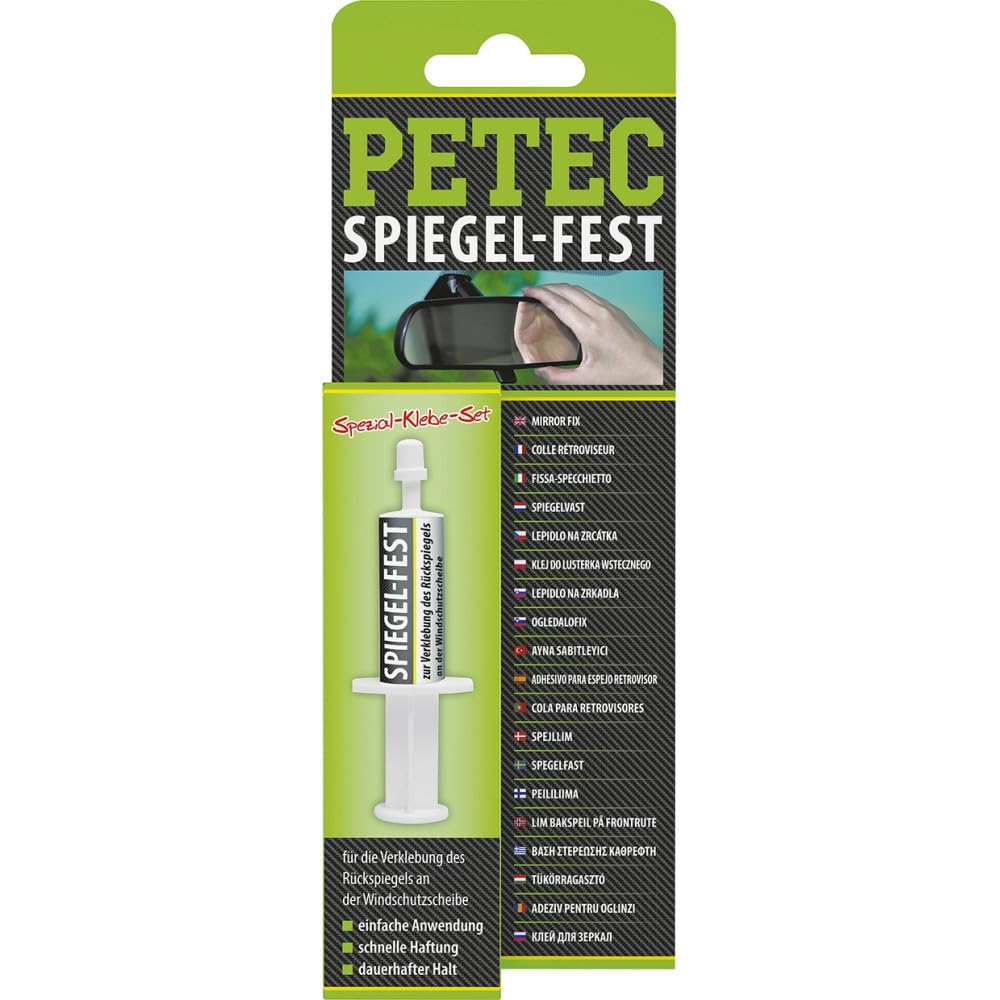 PETEC Spiegel-Fest Klebe-Set, Spiegelkleber, Kleber für Rückspiegel 93800 von PETEC