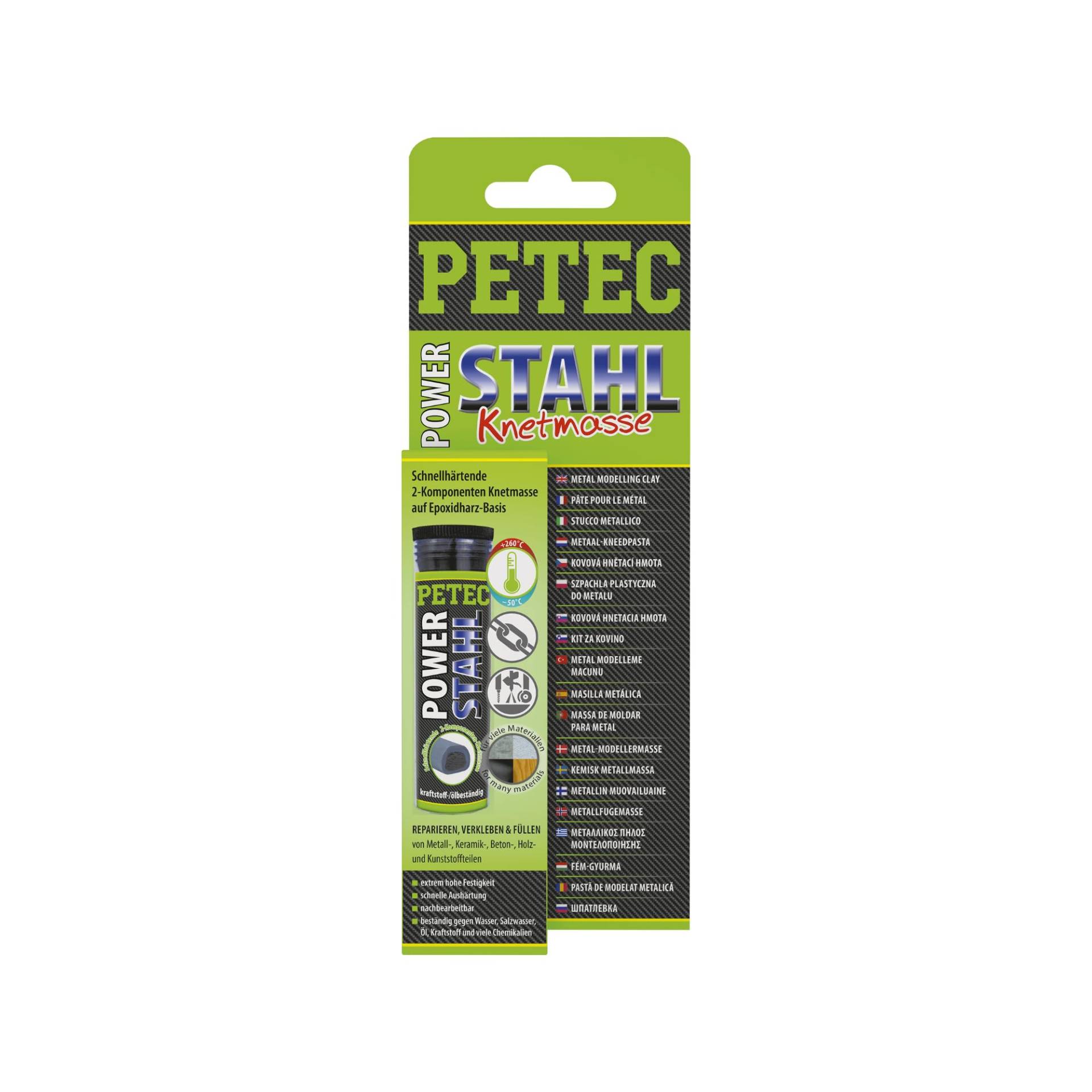 PETEC POWER Stahl Epoxidharz Knetmasse lufttrocknend 2 Komponenten Kleber zum abdichten, füllen, kleben. Metall Epoxy Putty Reparatur Knete 50 g Klebeknete 97450 PETEC POWER Stahl Epoxidharz Knetmasse lufttrocknend 2 Komponenten Kleber zum abdichten, füllen, kleben. Metall Epoxy Putty Reparatur Knete 50 g Klebeknete 97450 von PETEC