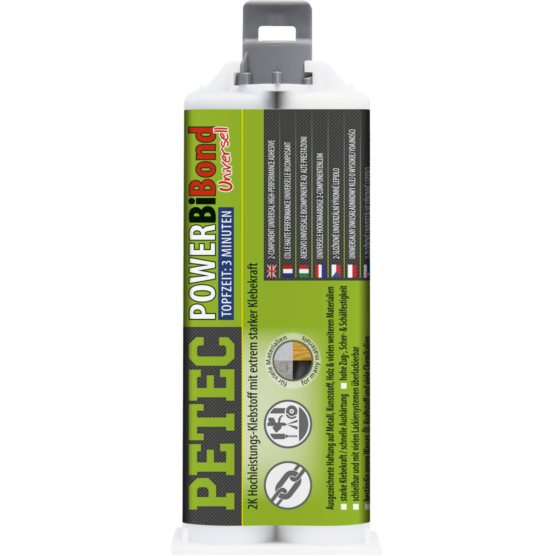 PETEC Power BiBond 2 Komponenten Kleber Metallkleber extra stark. 50 ml Doppelkartusche Zweikomponentenkleber Kunststoff, Metall, Modellbau und Karosserie 98550 PETEC Power BiBond 2 Komponenten Kleber Metallkleber extra stark. 50 ml Doppelkartusche Zweikomponentenkleber Kunststoff, Metall, Modellbau und Karosserie 98550 von PETEC