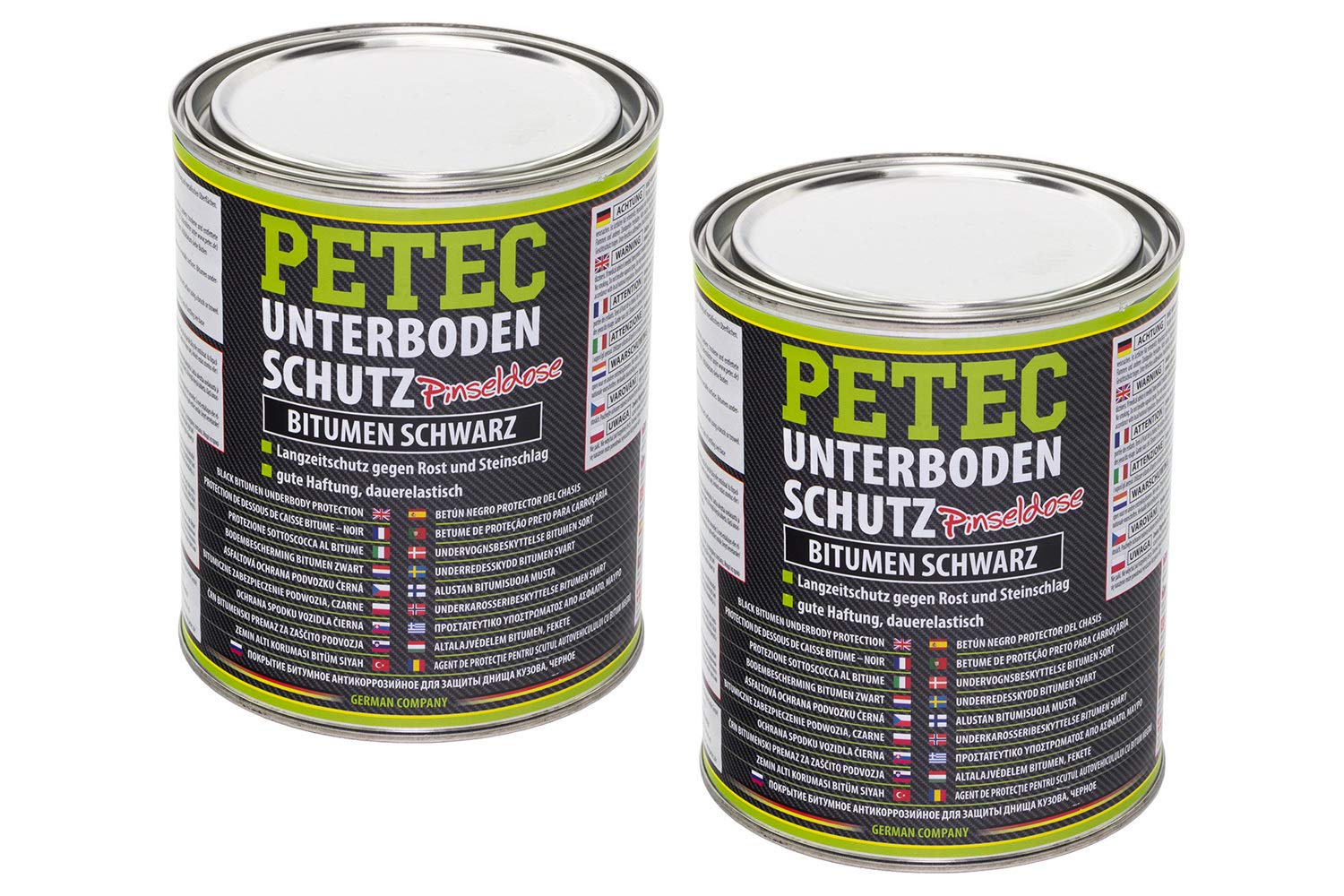 Petec Langzeit Unterbodenschutz 2x 1000ml Bitumen Versiegelung Unterboden Schutz von PETEC