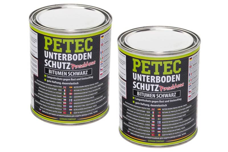 Petec Langzeit Unterbodenschutz 2x 1000ml Bitumen Versiegelung Unterboden Schutz von PETEC