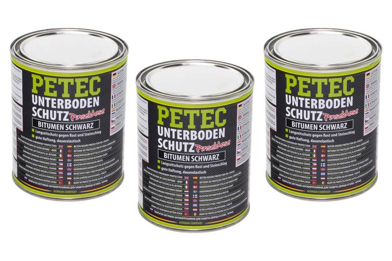 Petec Langzeit Unterbodenschutz 3000 ml Bitumen Versiegelung Unterboden Schutz von PETEC