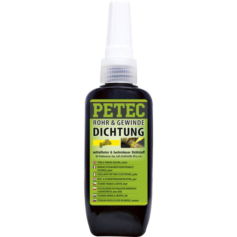 PETEC Rohr- & Gewindedichtung gelb 50 ml Rohrdichtung. 97217 von PETEC