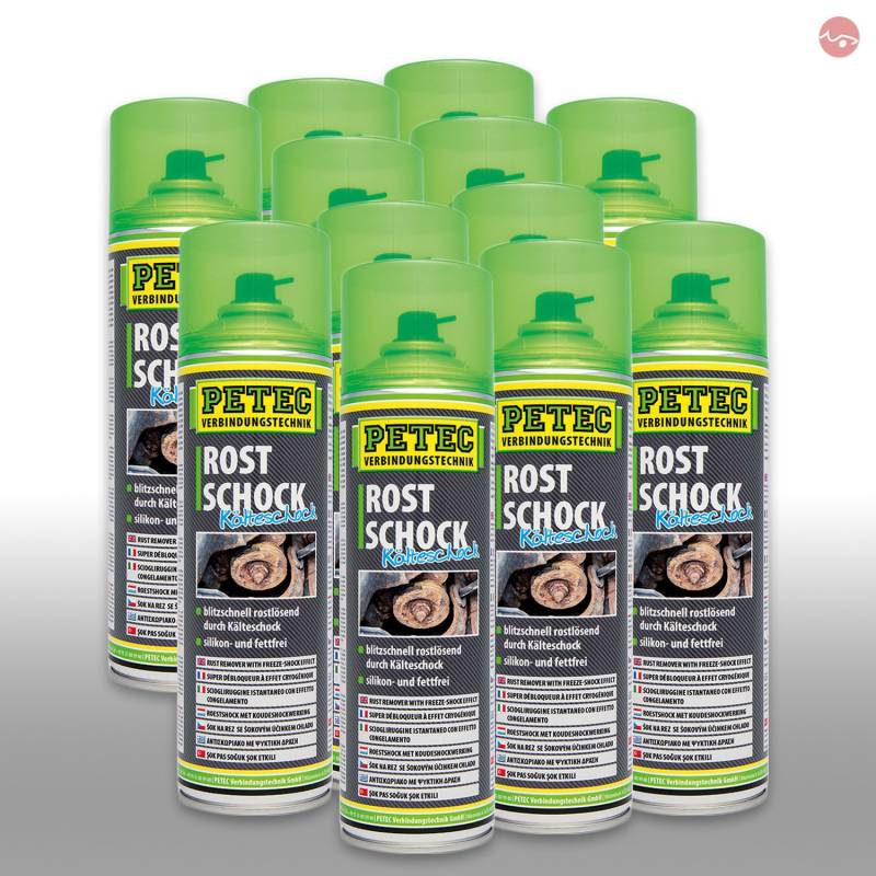 Petec_bundle 12x PETEC ROSTSCHOCK KÄLTESCHOCK Spraydose Kälteschrumpfung 500 ML 70150 von Petec_bundle