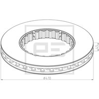 Bremsscheibe PETERS 146.223-10A, 1 Stück von Peters