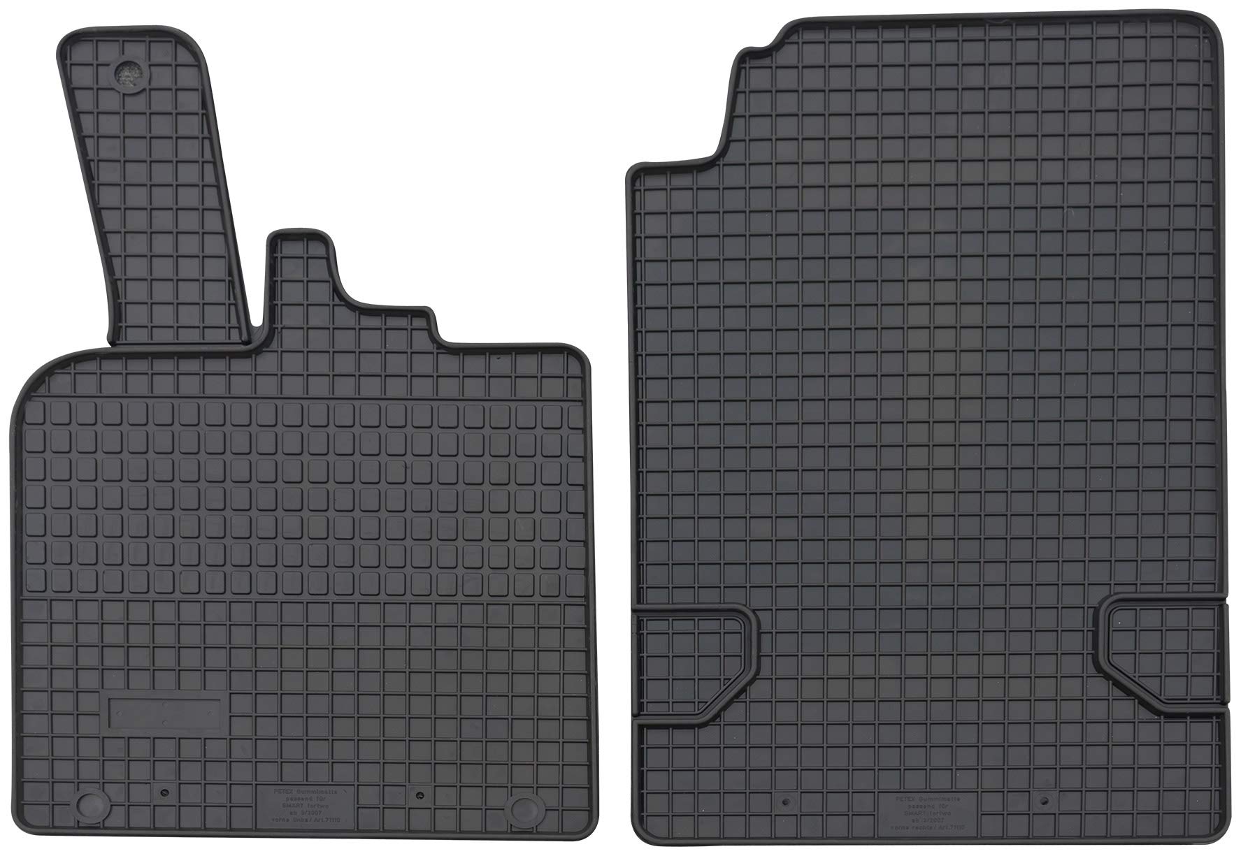 PETEX Gummimatten passend für fortwo ab 03/2007 Fußmatten schwarz 2-teilig PETEX Gummimatten passend für fortwo ab 03/2007 Fußmatten schwarz 2-teilig von PETEX