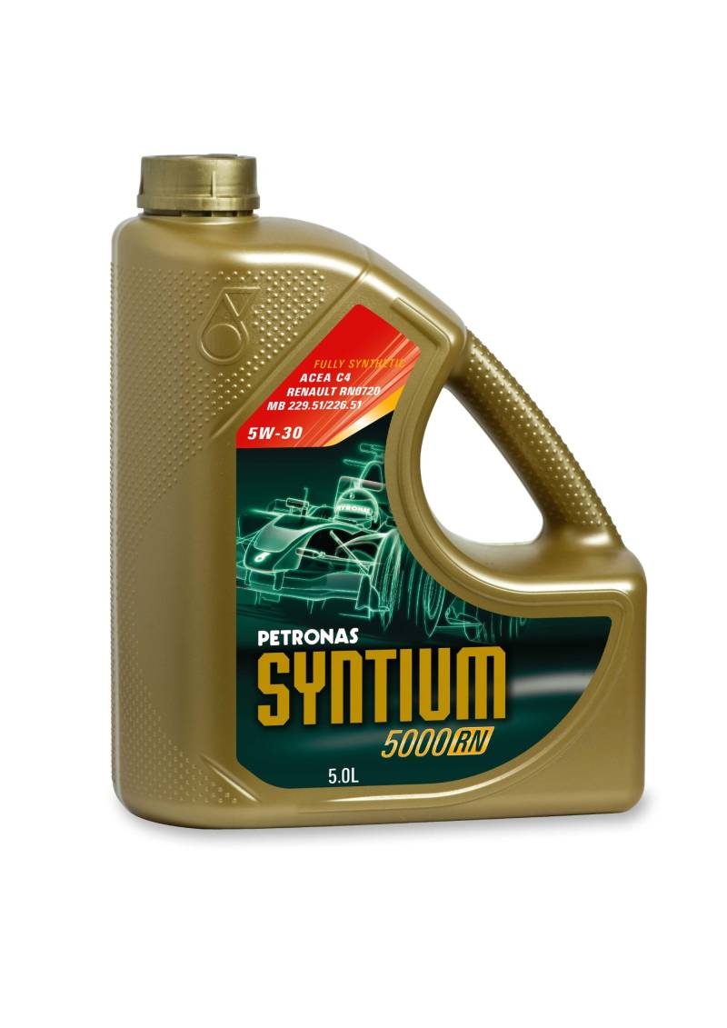 Petronas SYNTIUM 5000 RN - 5W30 Synthetisches Motorenöl, 5-Liter-Flasche von Syntium CoolTech