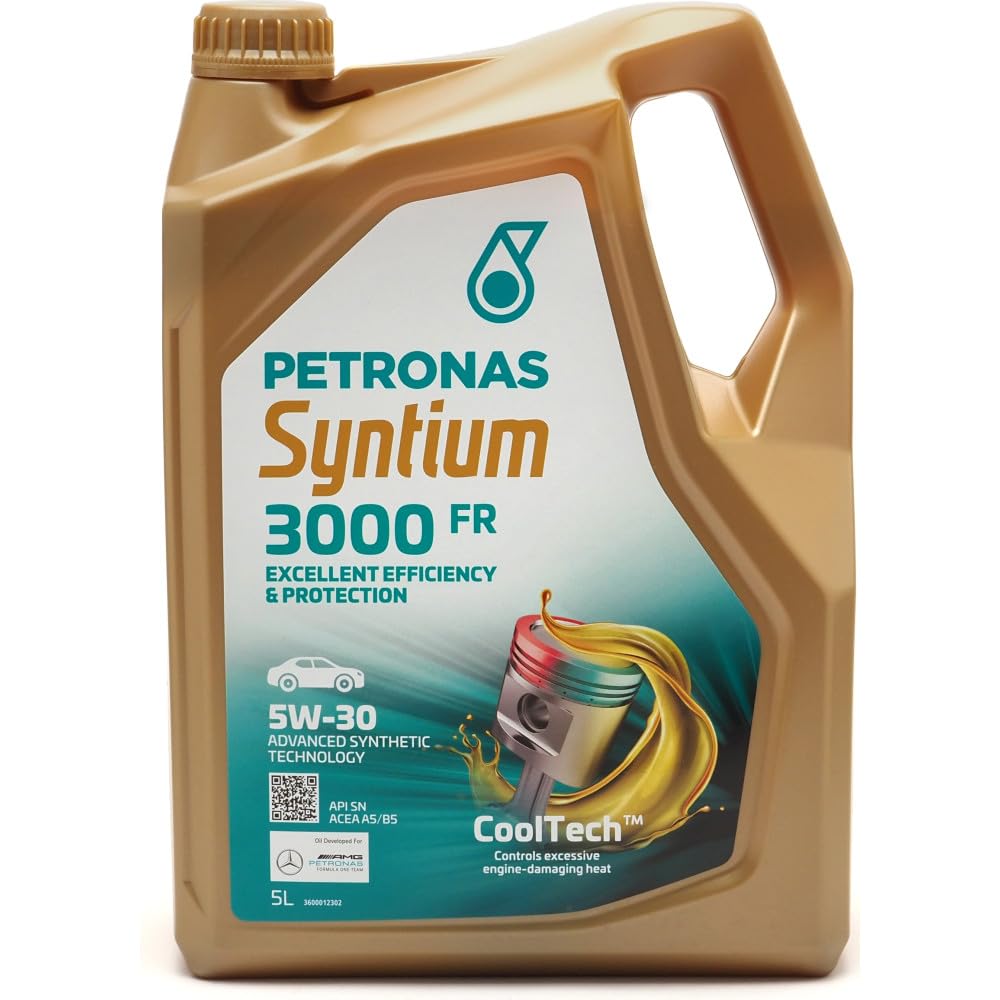 PETRONAS Syntium 3000 FR Motoröl Öl 5W30 5L 5 Liter API SN/CF ACEA A5/B5 von Petronas