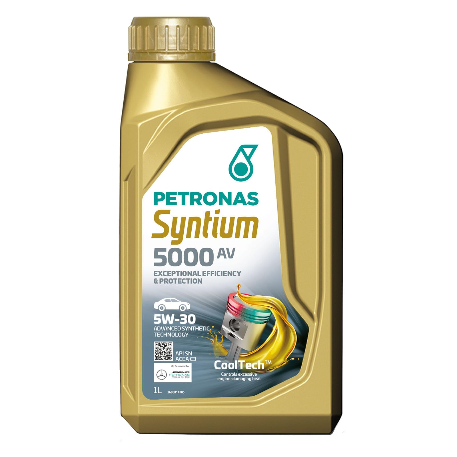 PETRONAS Syntium 5000 AV 5W-30 Motoröl, 1 Liter von Selenia