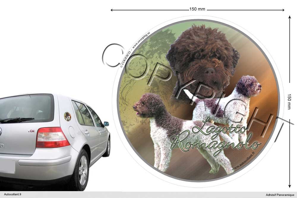 Pets-easy Circular Aufkleber Hund 15 cm Lagotto Romagnolo von Pets-easy