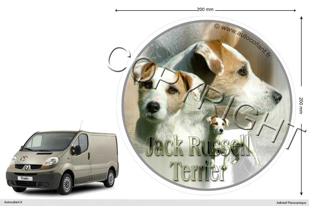 Pets-easy Circular Aufkleber Hund 20 cm Jack Russel Terrier von Pets-easy