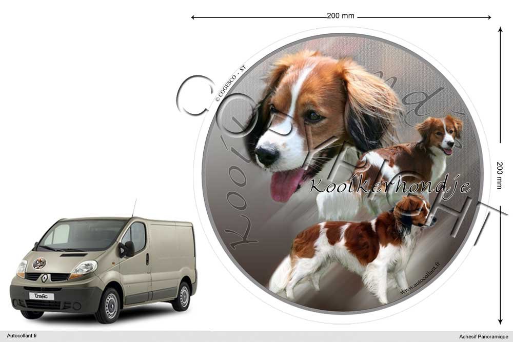 Pets-easy Circular Aufkleber Hund 20 cm Kooikerhondje von Pets-easy