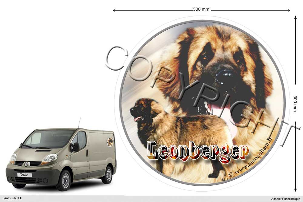 Pets-easy Circular Aufkleber Hund 30 cm Leonberger von Pets-easy