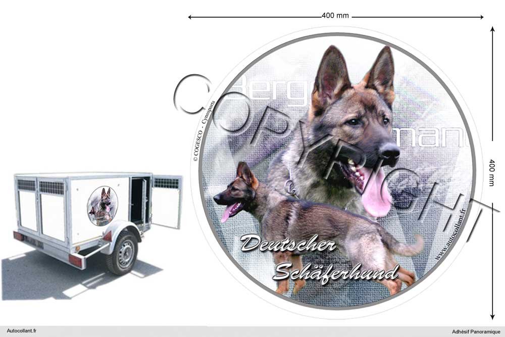 Pets-easy Circular Aufkleber Hund 40 cm Deutscher Schäferhund von Pets-easy