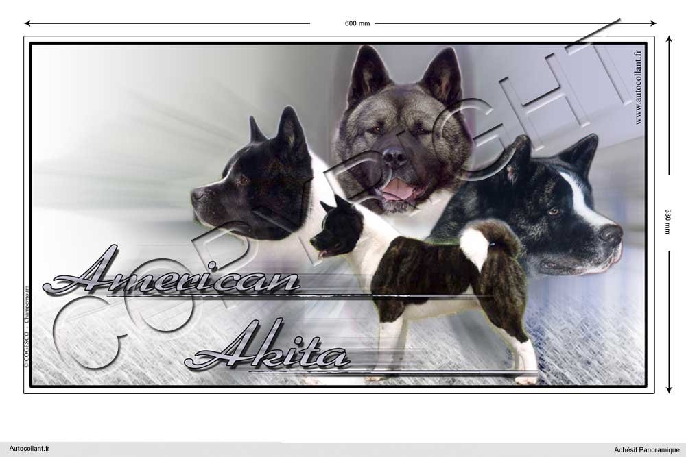 Pets-easy Rechteckige Aufkleber Hund 60cm Amerikanischer Akita Pets-easy Rechteckige Aufkleber Hund 60cm Amerikanischer Akita von Pets-easy