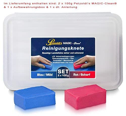 2x 100 Gramm Petzoldt's Profi-Reinigungsknete MAGIC-Clean, Blau und Rot 2x 100 Gramm Petzoldt's Profi-Reinigungsknete MAGIC-Clean, Blau und Rot von Petzoldt's