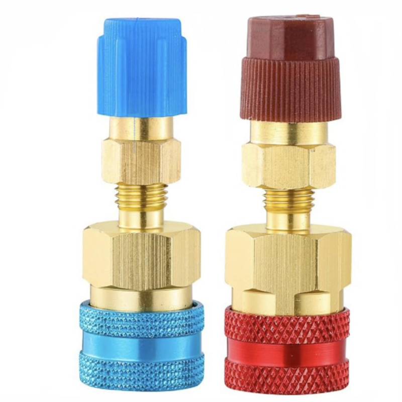 R1234yf Zu R134a Adapter, High/Low Side Schnellkupplung, R1234Yf Adapter Für Auto Klimaanlage, Klima Adapter R1234Yf, Starke Abdichtung, Auto Klimaanlage Fitting, Schlauchadapter Fitting Anschluss von Peuirre